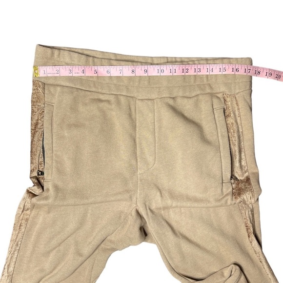 Cotton Citizen Tan Sweatpants with Velvet Stripe Trim Women's XL - Picture 4 of 9